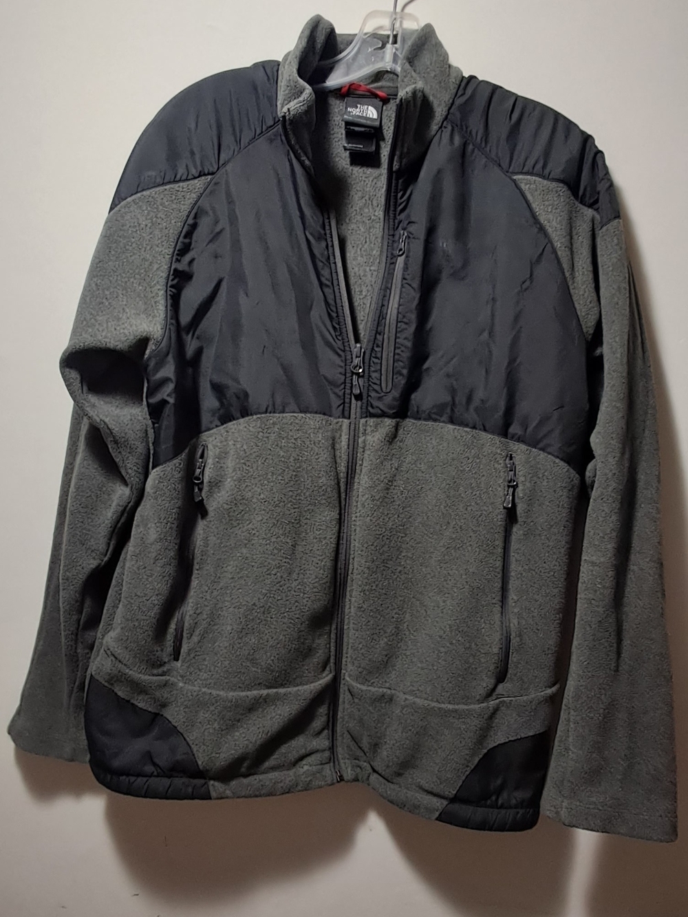 The North Face Men's Two-Tone Gray and Black Fleece Jacket